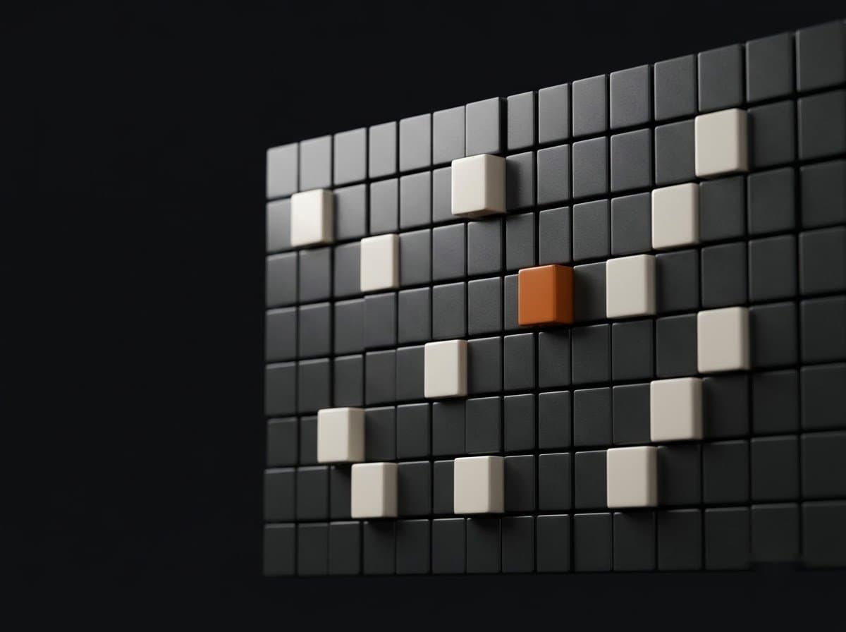 Plant instrument wall with one raised attention tile